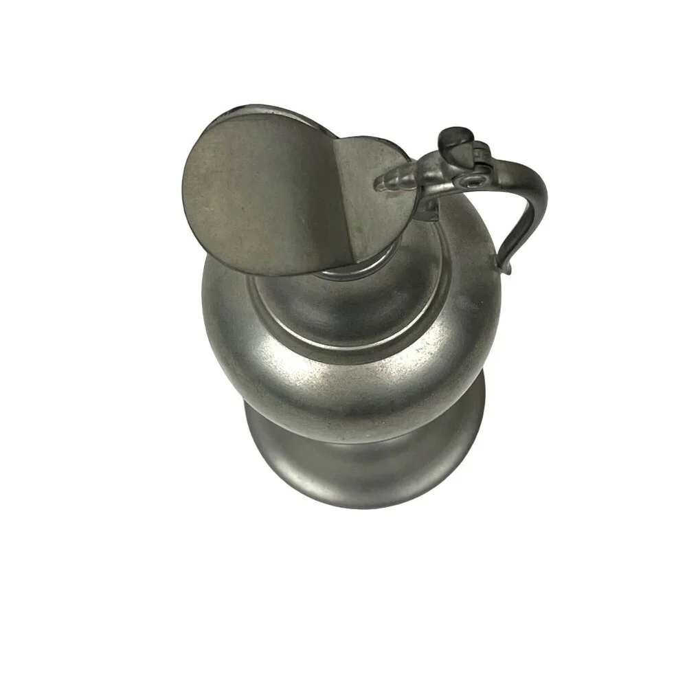 Vintage KMD Royal Holland Pewter Pitcher 7-inch Hinged Lid